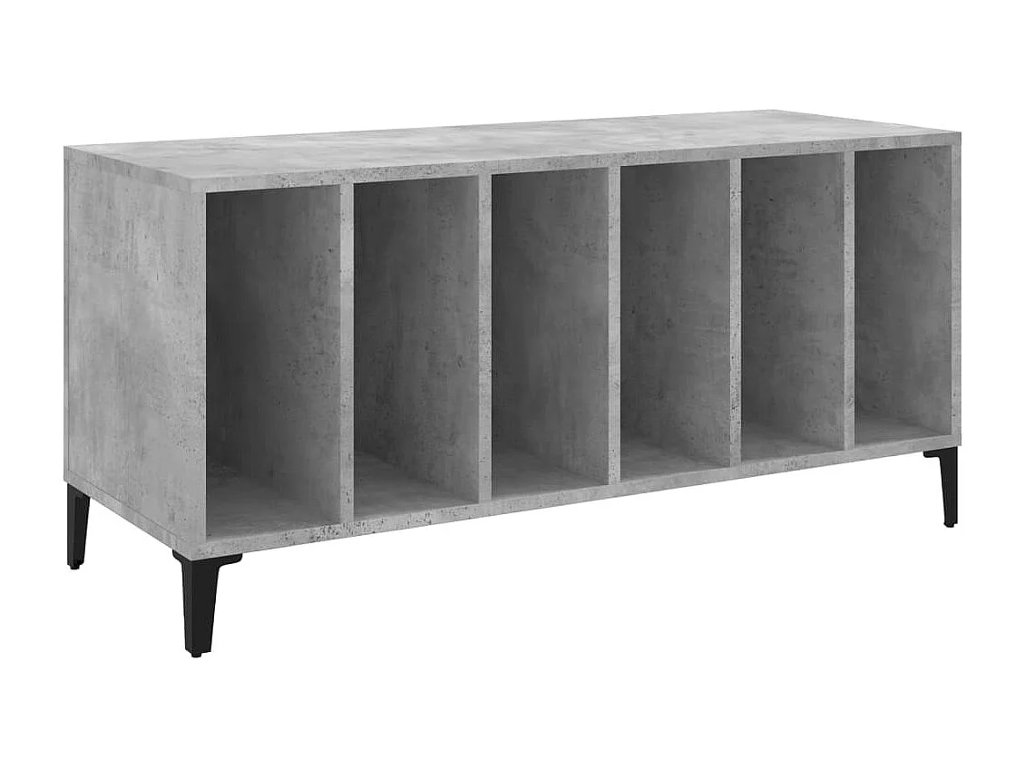 Armoire à disques gris béton 100x38x48 cm bois d'ingénierie