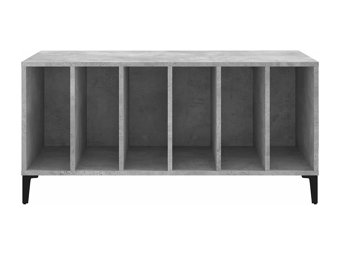 Armoire à disques gris béton 100x38x48 cm bois d'ingénierie