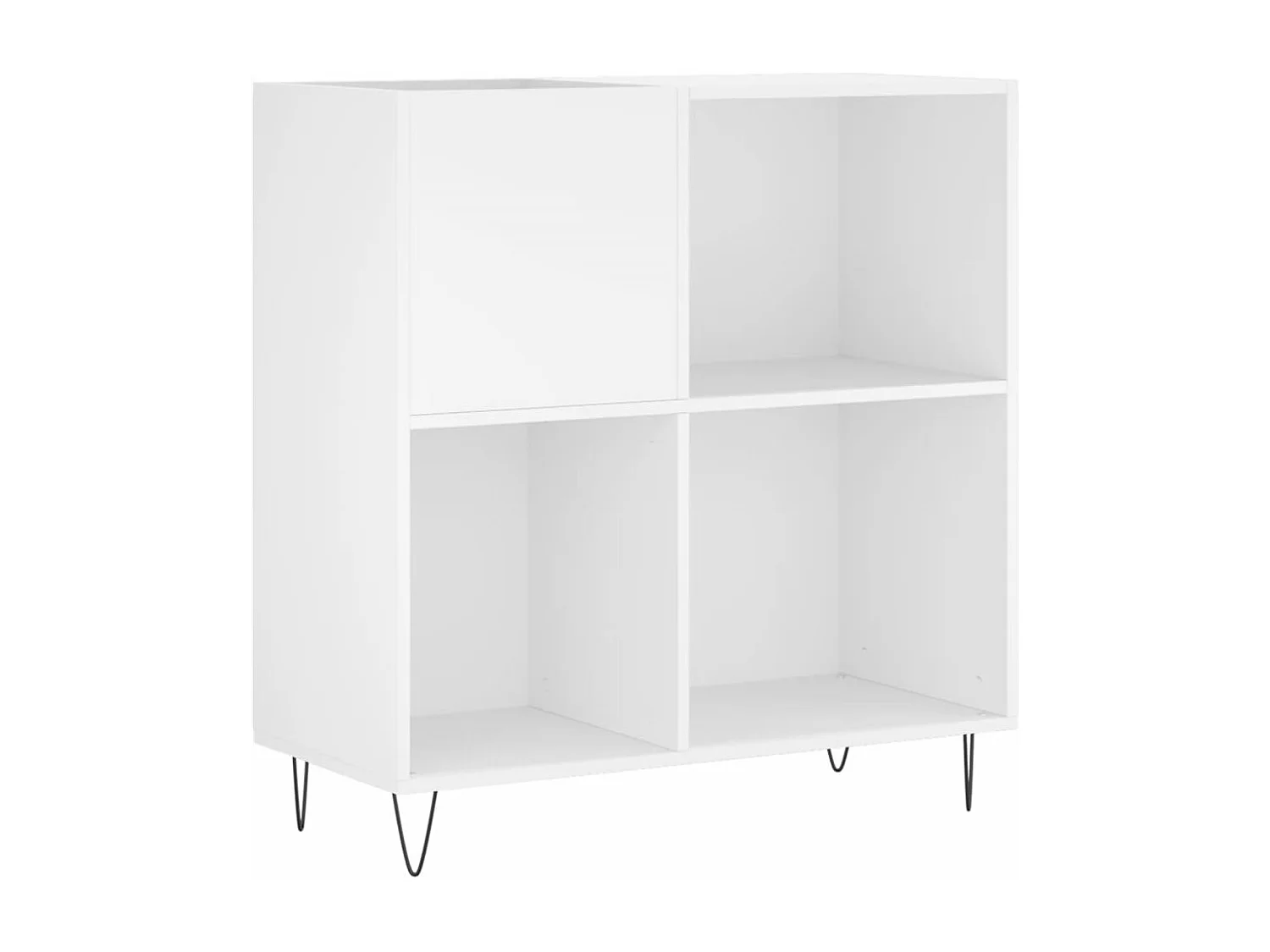 Mobile per dischi bianco 84,5x38x89 cm in derivati del legno