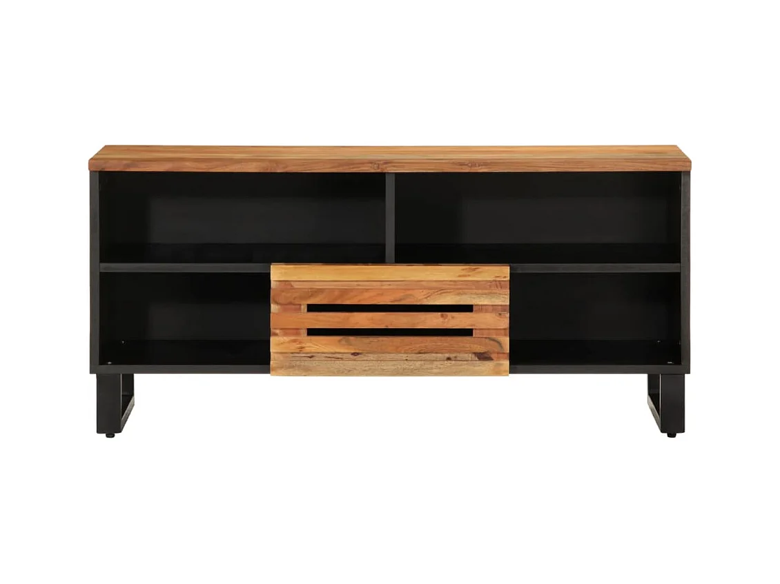Meuble TV 100x34x46 cm bois d'acacia massif