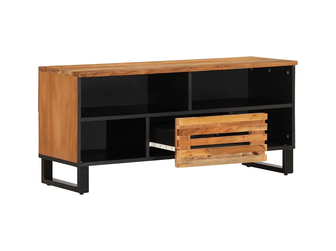 Meuble TV 100x34x46 cm bois d'acacia massif