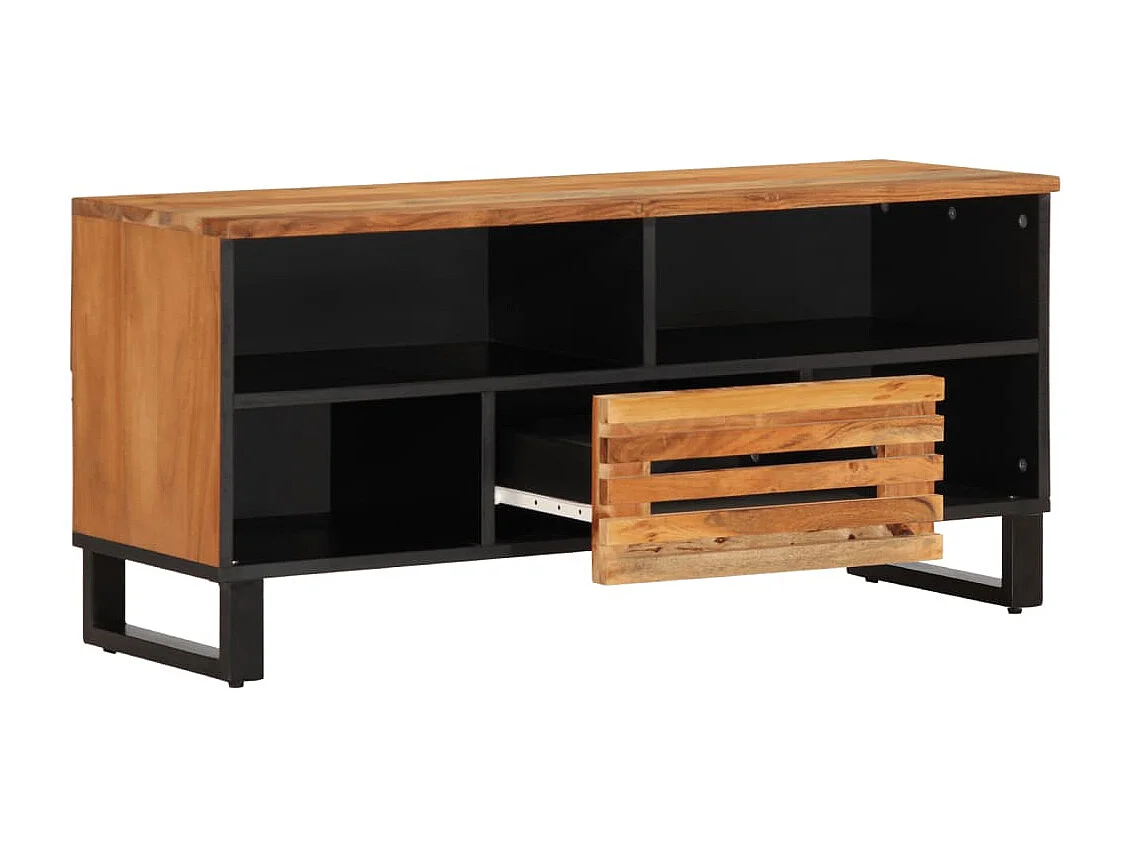 Meuble TV 100x34x46 cm bois d'acacia massif