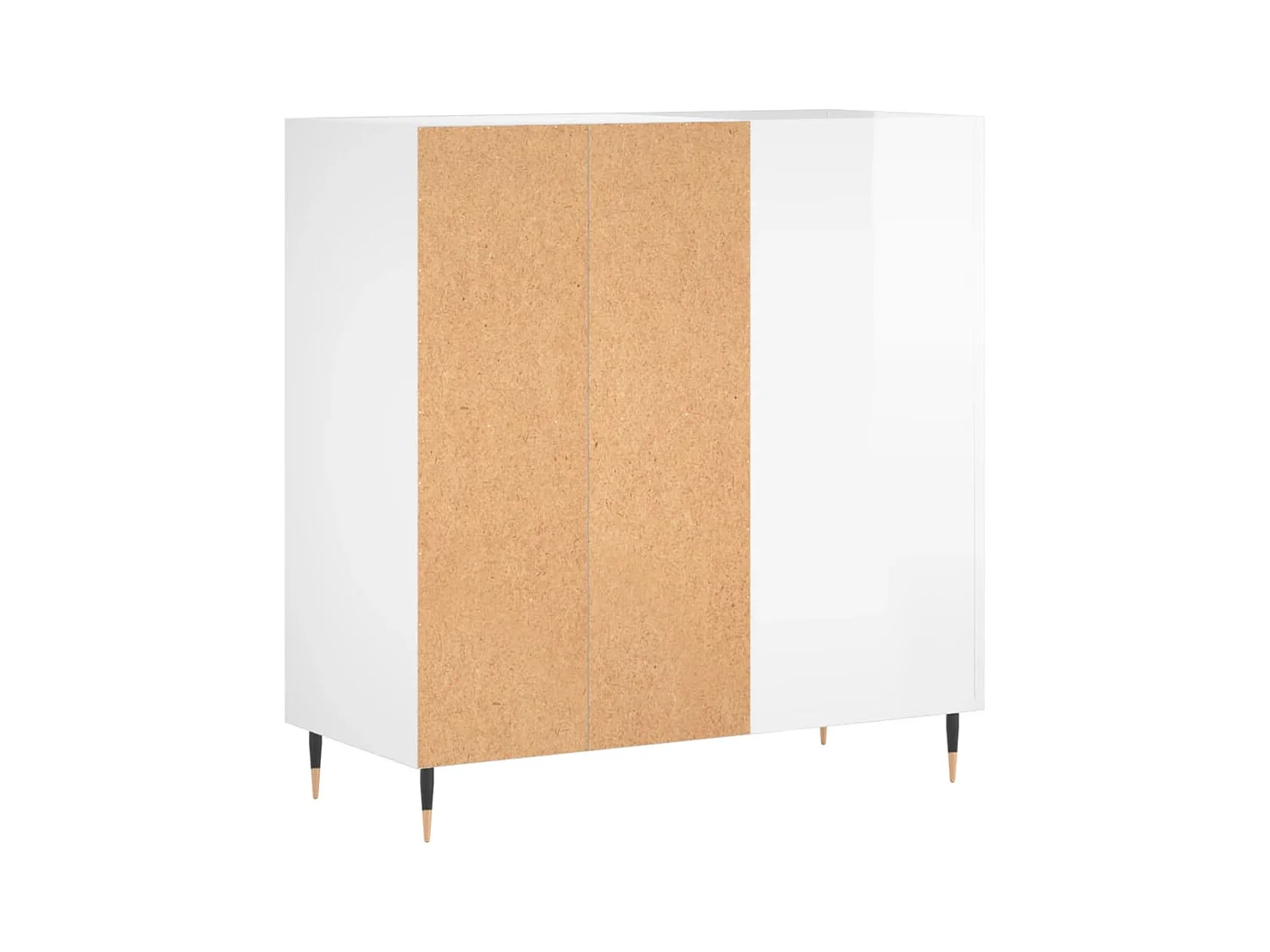 Armoire à disques blanc brillant 84,5x38x89cm bois d'ingénierie