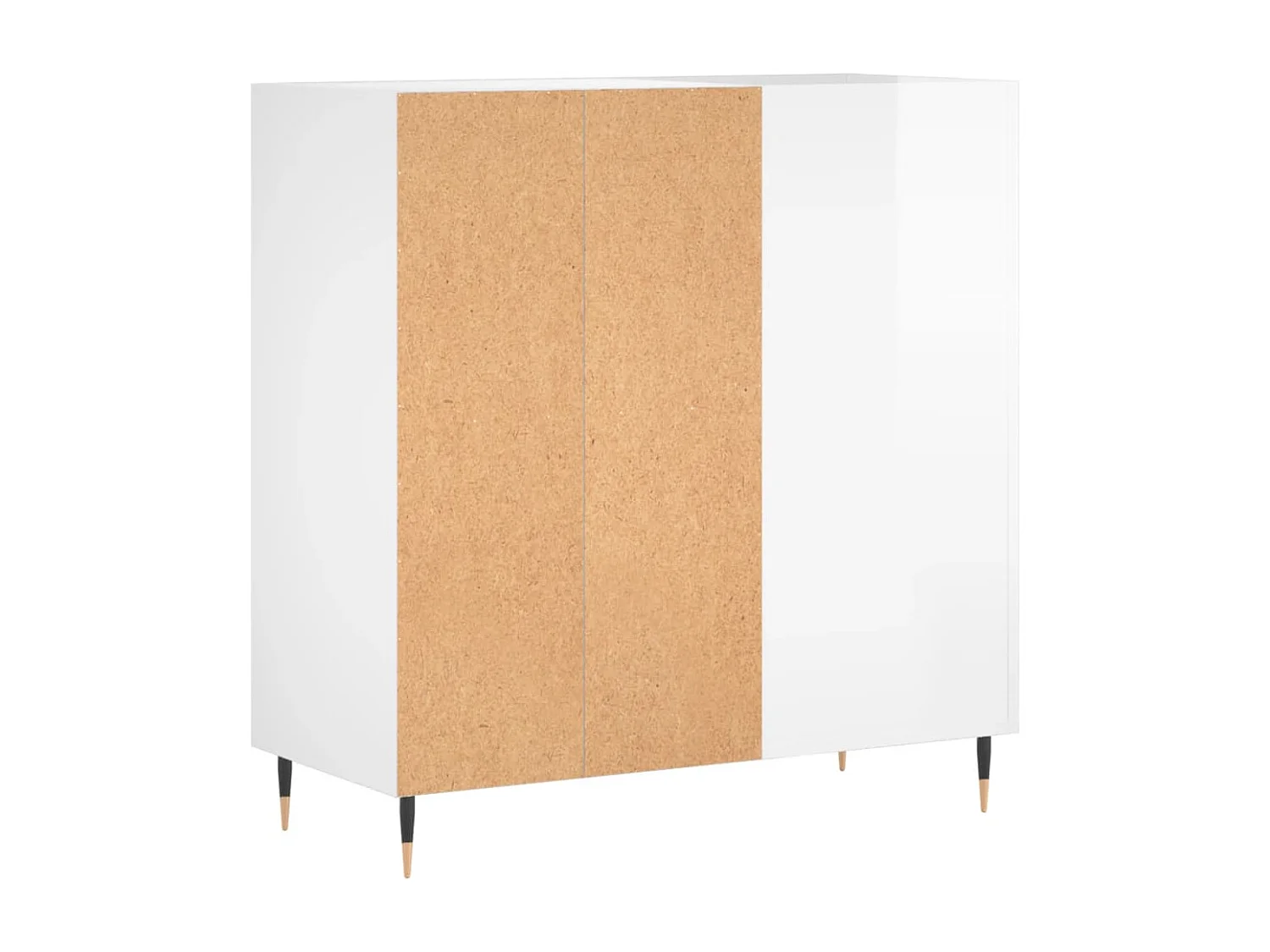 Armoire à disques blanc brillant 84,5x38x89cm bois d'ingénierie