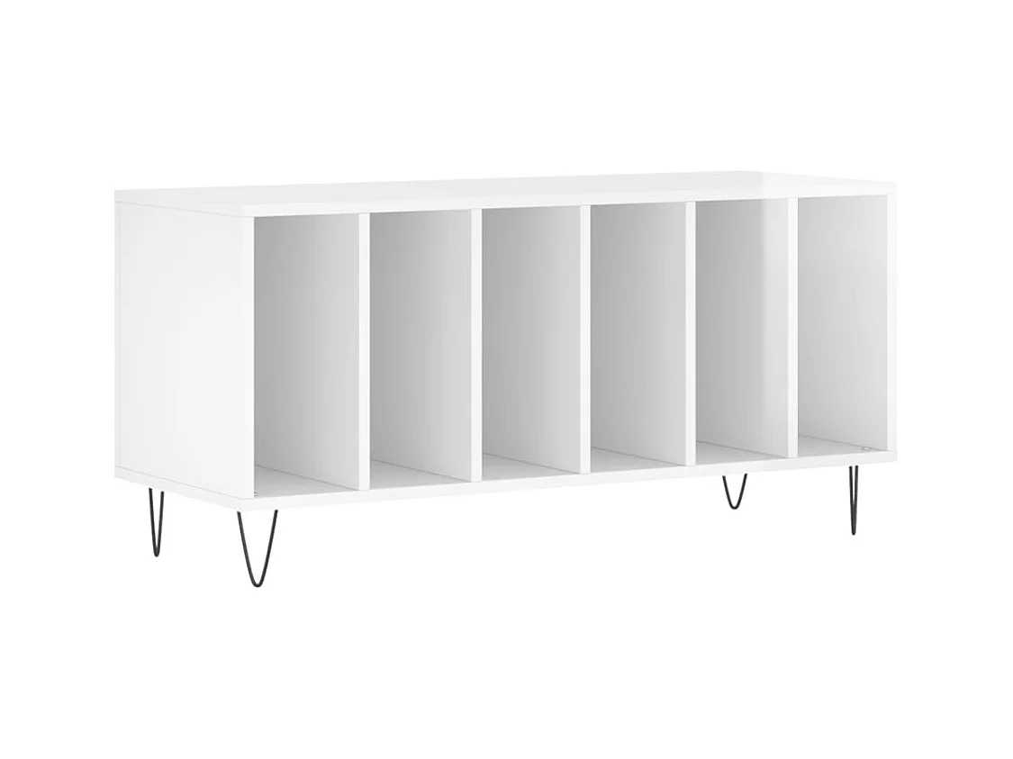 Armoire à disques blanc brillant 100x38x48 cm bois d'ingénierie