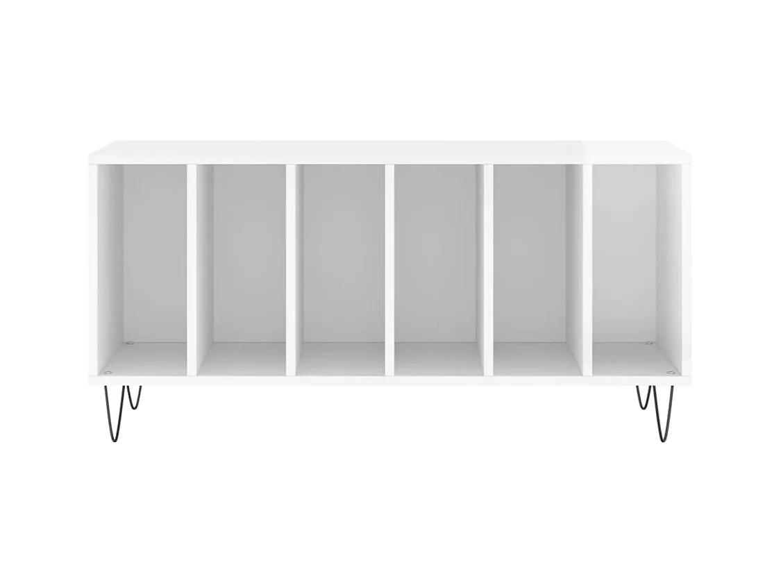 Armoire à disques blanc brillant 100x38x48 cm bois d'ingénierie