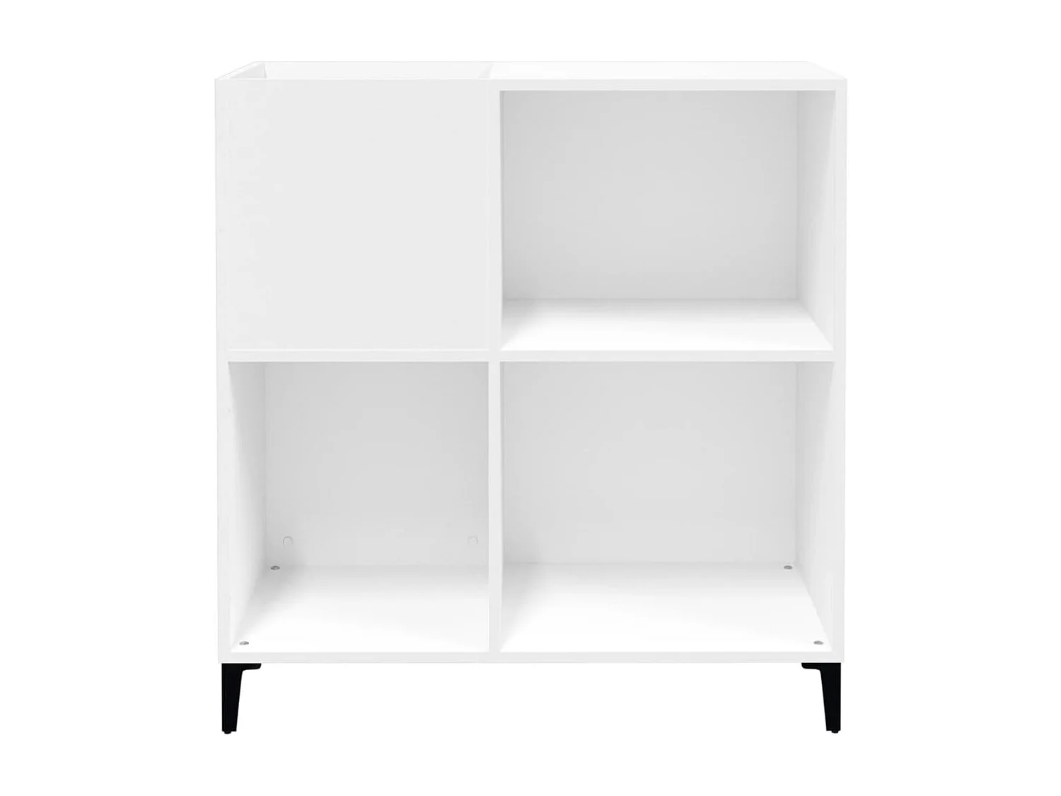 Armário de discos branco 84,5x38x89 cm madeira projetada