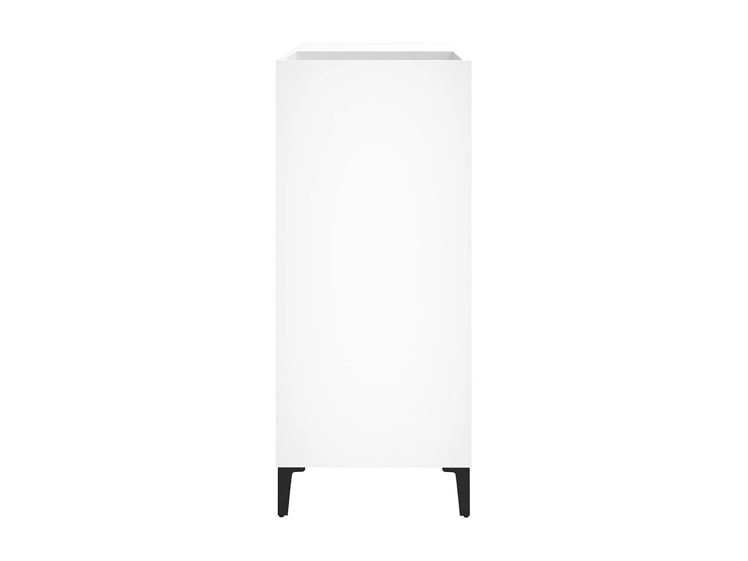 Armário de discos branco 84,5x38x89 cm madeira projetada