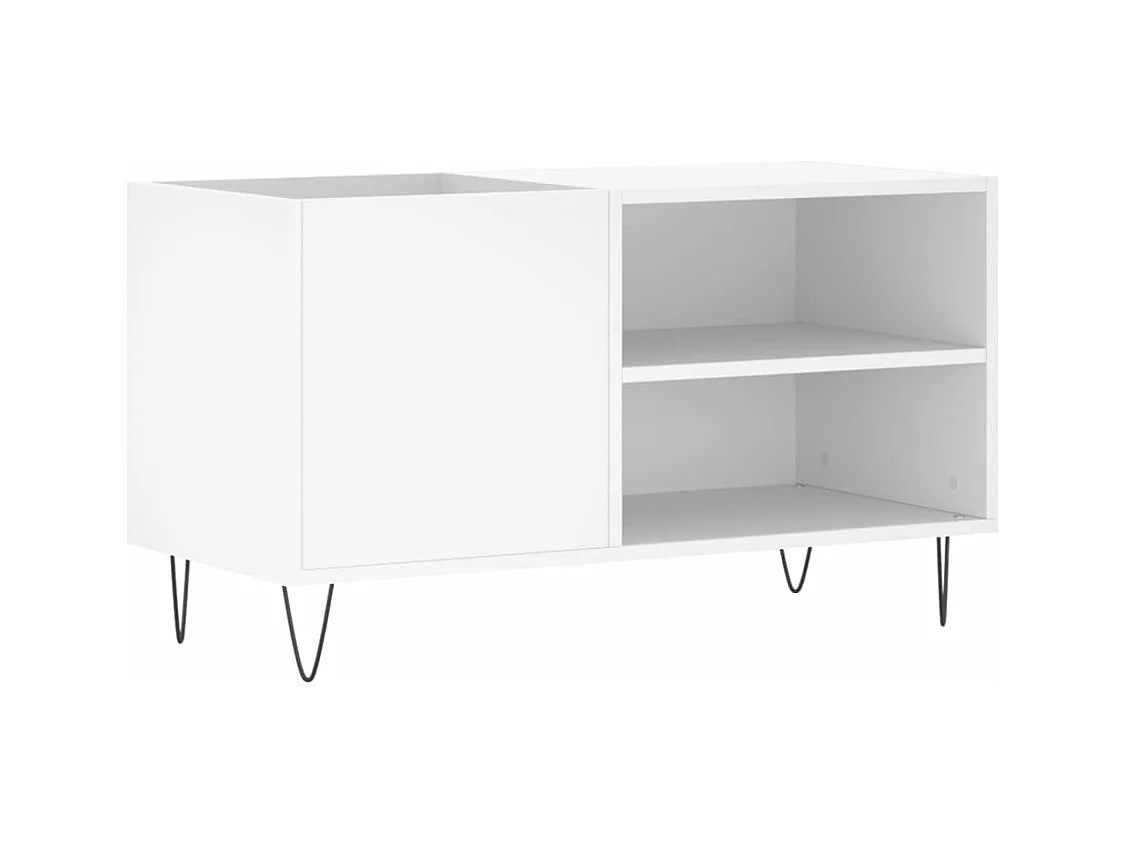 Armoire à disques blanc 85x38x48 cm bois d'ingénierie