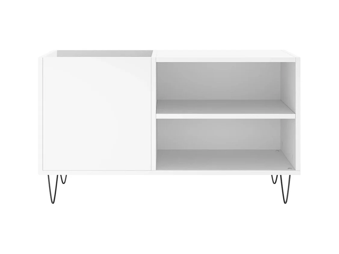Armoire à disques blanc 85x38x48 cm bois d'ingénierie