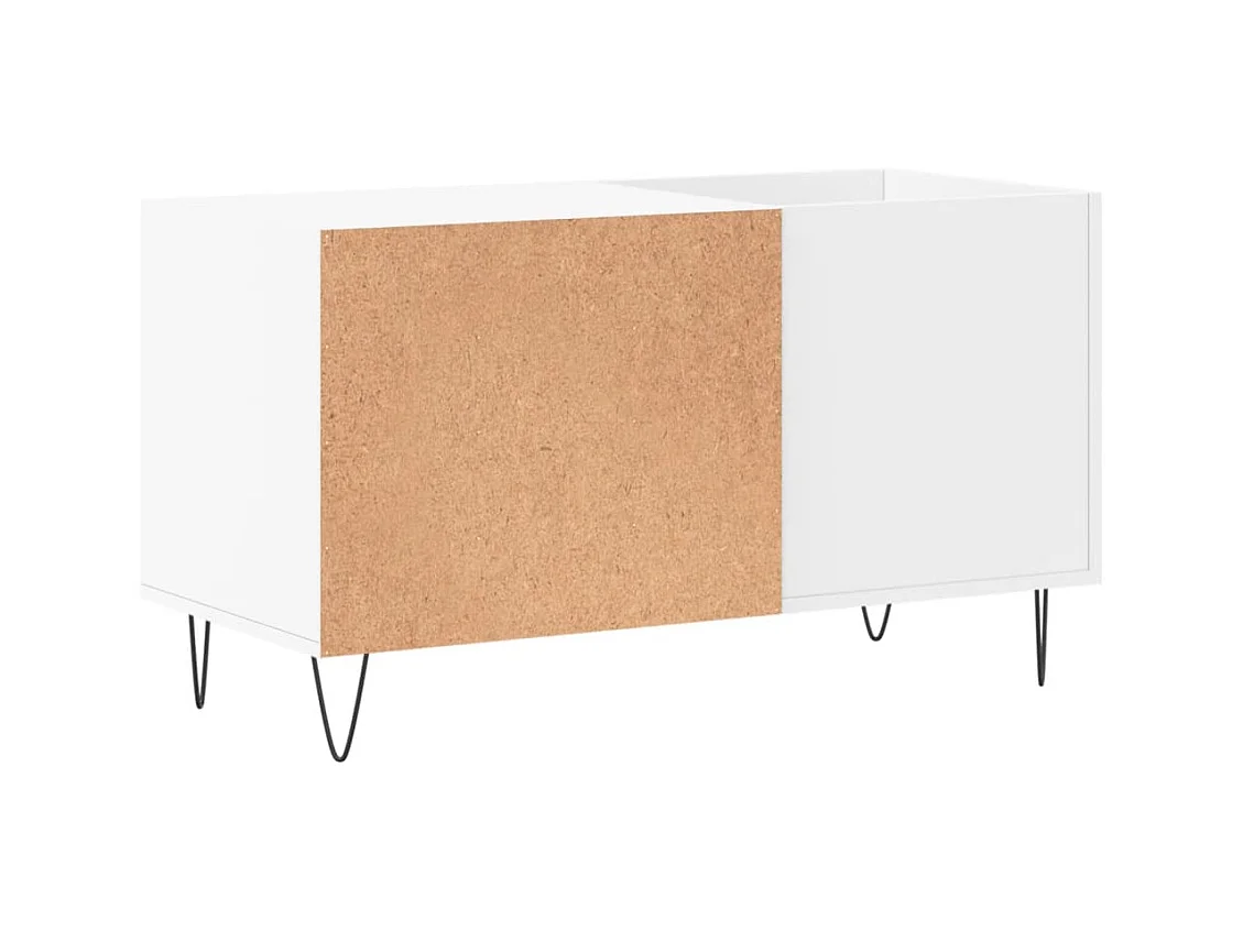 Armoire à disques blanc 85x38x48 cm bois d'ingénierie