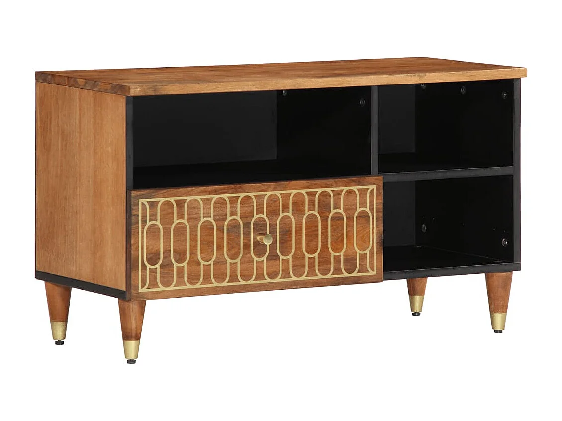 Mobile TV 80x33x46 cm in legno massello di mango