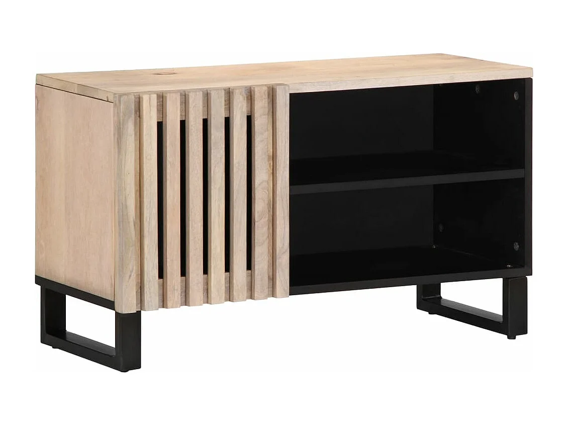 Meuble TV 80x34x46 cm bois massif de manguier