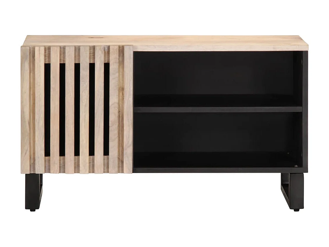 Meuble TV 80x34x46 cm bois massif de manguier