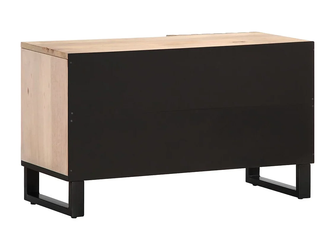 Meuble TV 80x34x46 cm bois massif de manguier