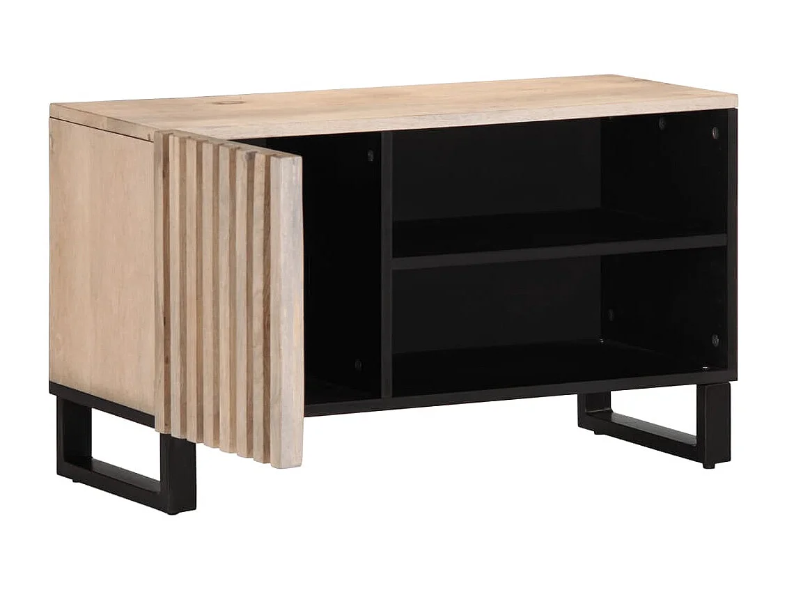 Meuble TV 80x34x46 cm bois massif de manguier
