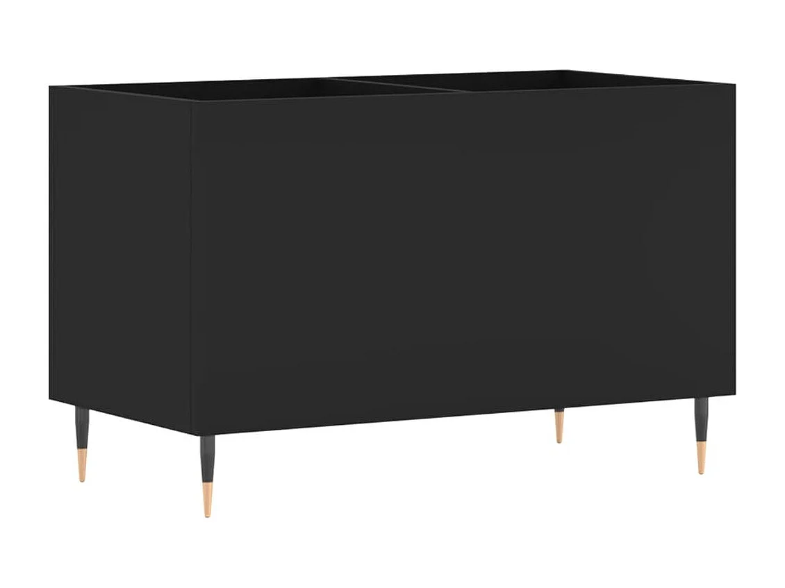 Armoire à disques noir 74,5x38x48 cm bois d'ingénierie