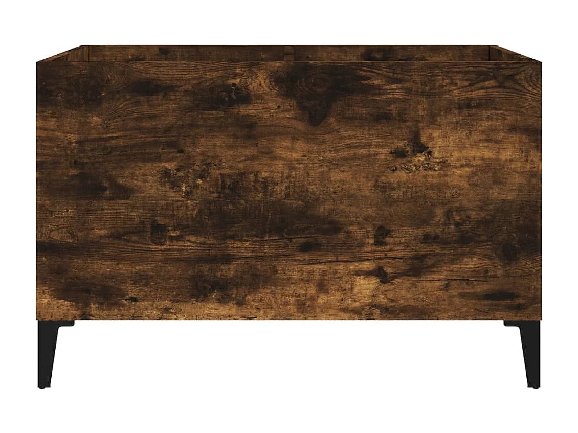 Mueble para discos de roble ahumado 74,5x38x48 cm de madera contrachapada
