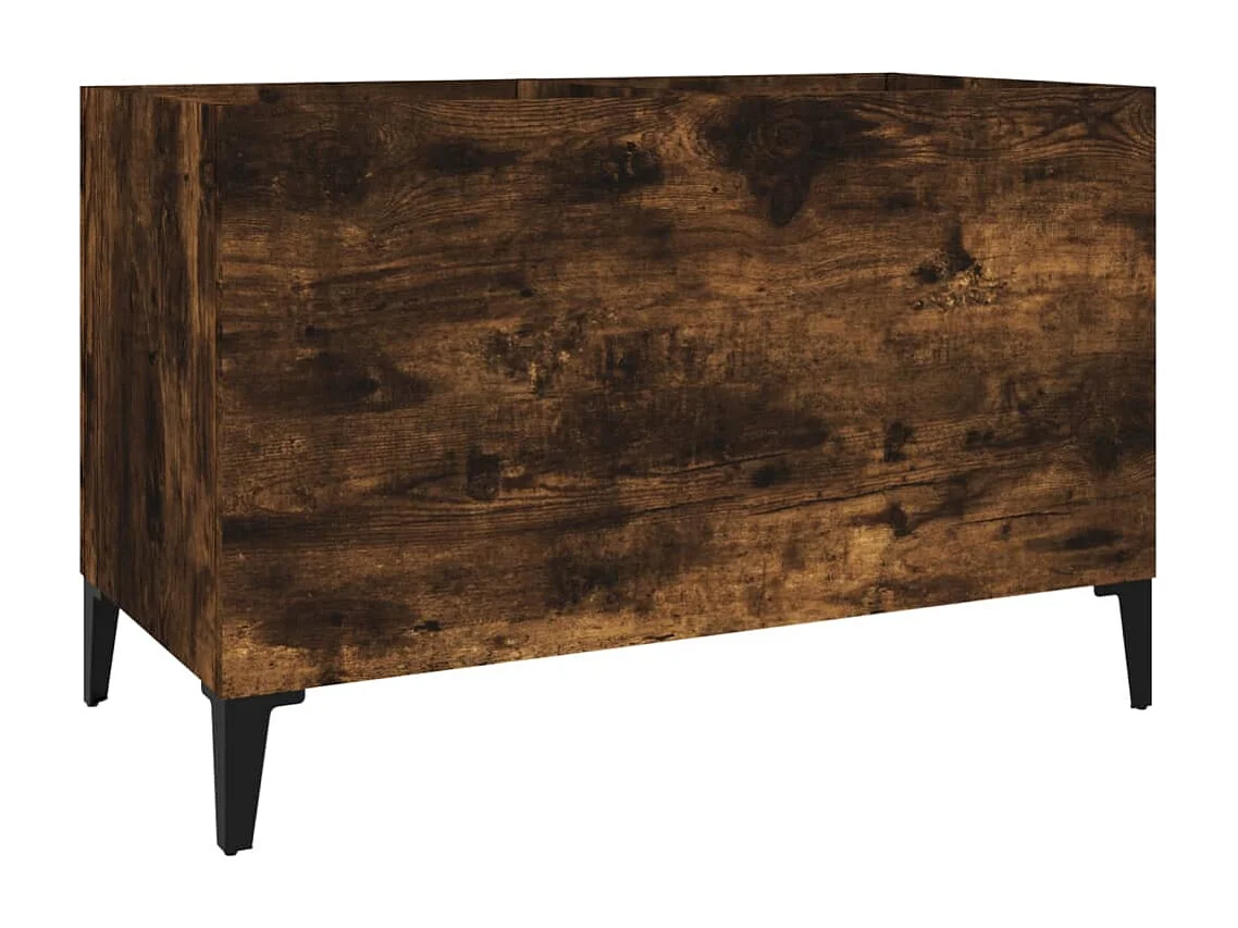 Armoire à disques chêne fumé 74,5x38x48 cm bois d'ingénierie