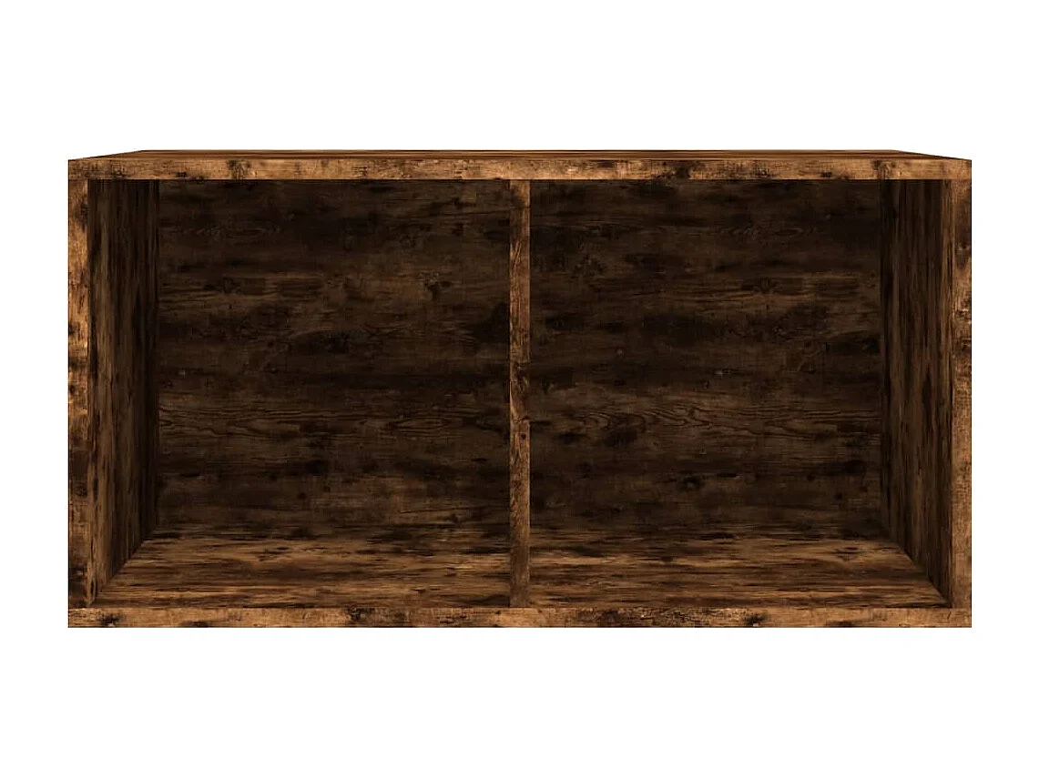Boîte de rangement à disques vinyle Chêne fumé 71x34x36 cm Bois