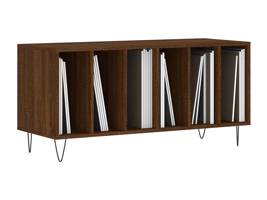 Armoire à disques chêne marron 100x38x48 cm bois d'ingénierie