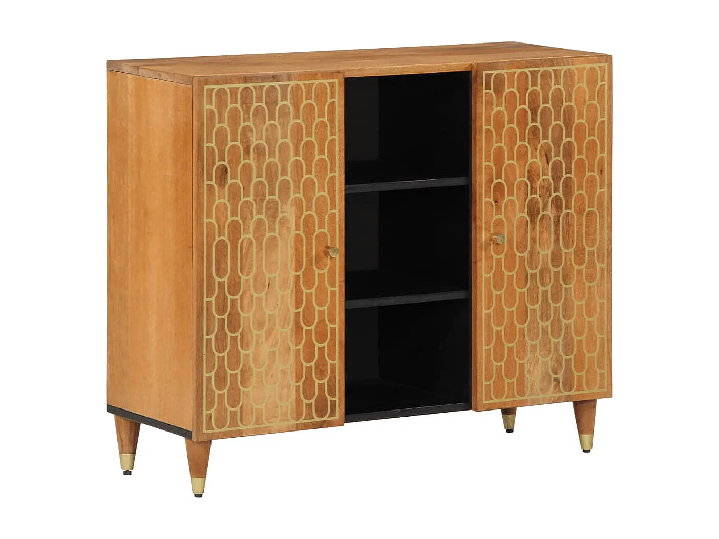 Armoire latérale 90x33x75 cm bois massif de manguier