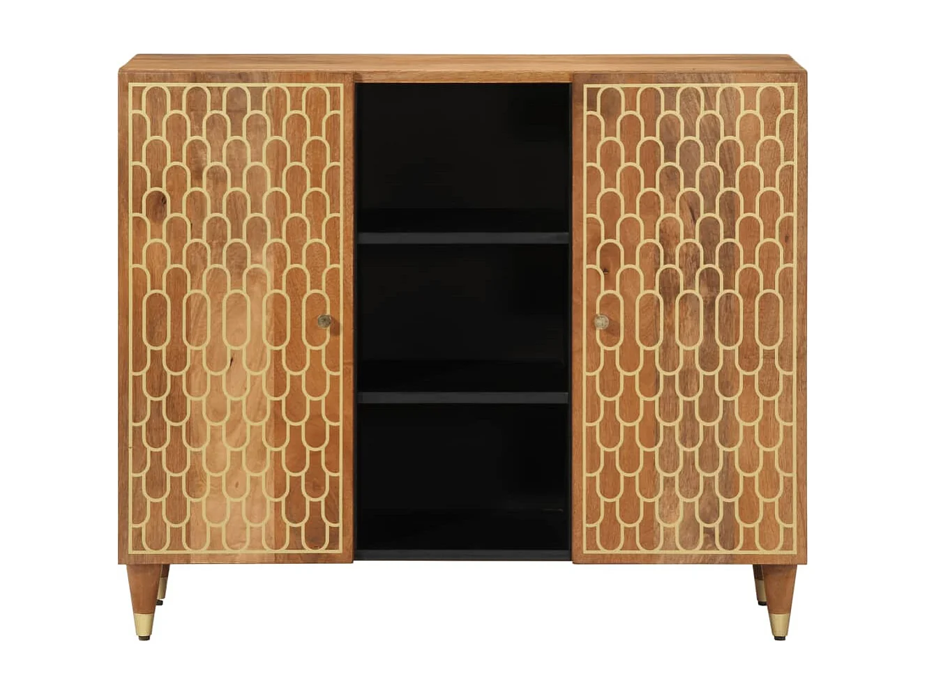 Armoire latérale 90x33x75 cm bois massif de manguier