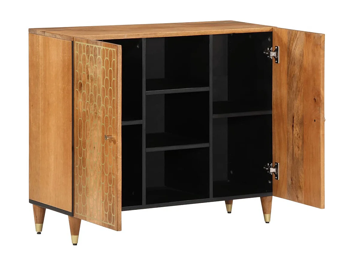 Armoire latérale 90x33x75 cm bois massif de manguier