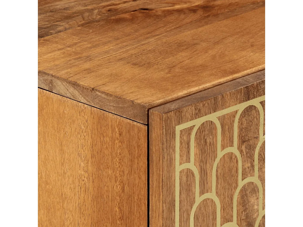 Armoire latérale 90x33x75 cm bois massif de manguier