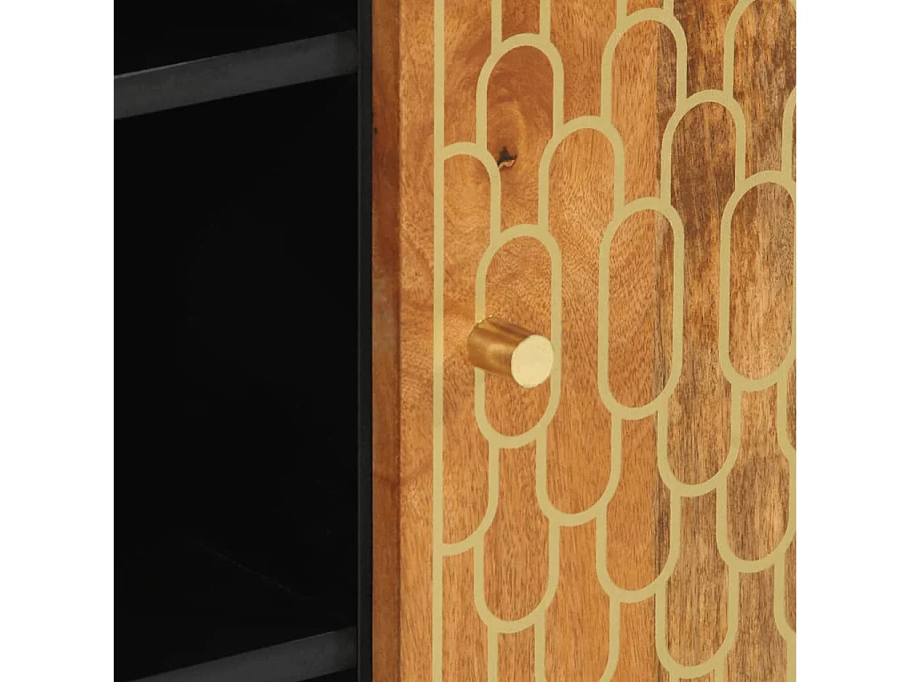 Armoire latérale 90x33x75 cm bois massif de manguier