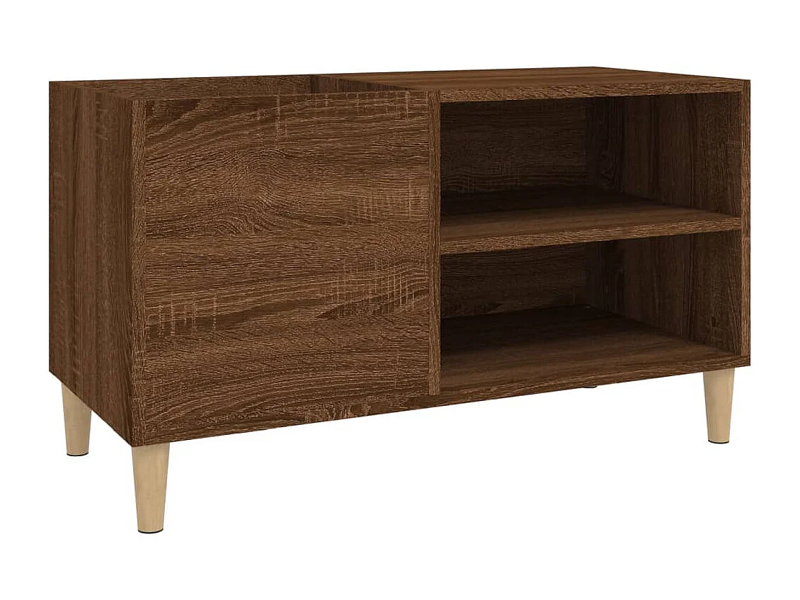 Mobile per dischi in rovere marrone 84,5x38x48 cm in multistrato