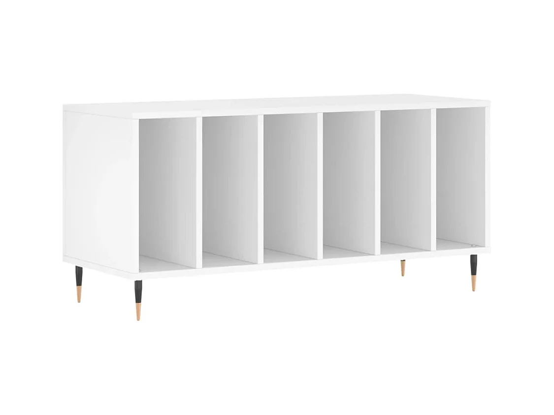 Witte platenkast 100x38x48 cm samengesteld hout