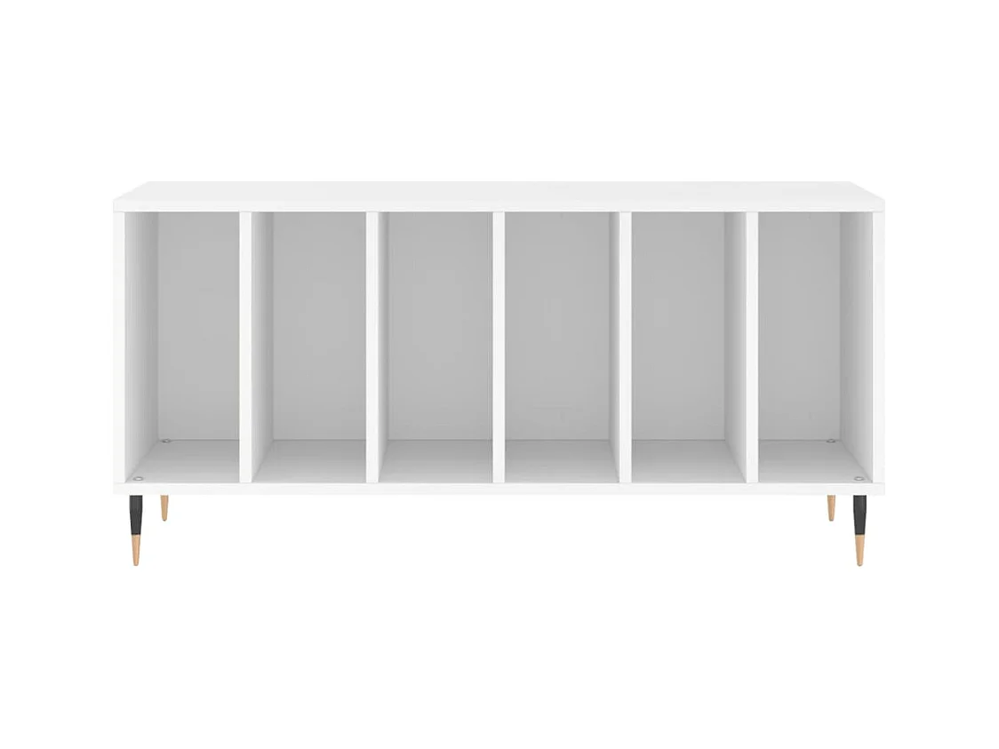 Witte platenkast 100x38x48 cm samengesteld hout