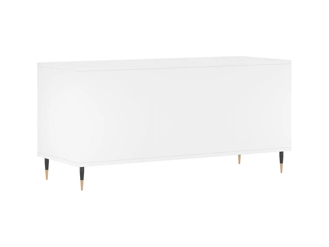 Witte platenkast 100x38x48 cm samengesteld hout