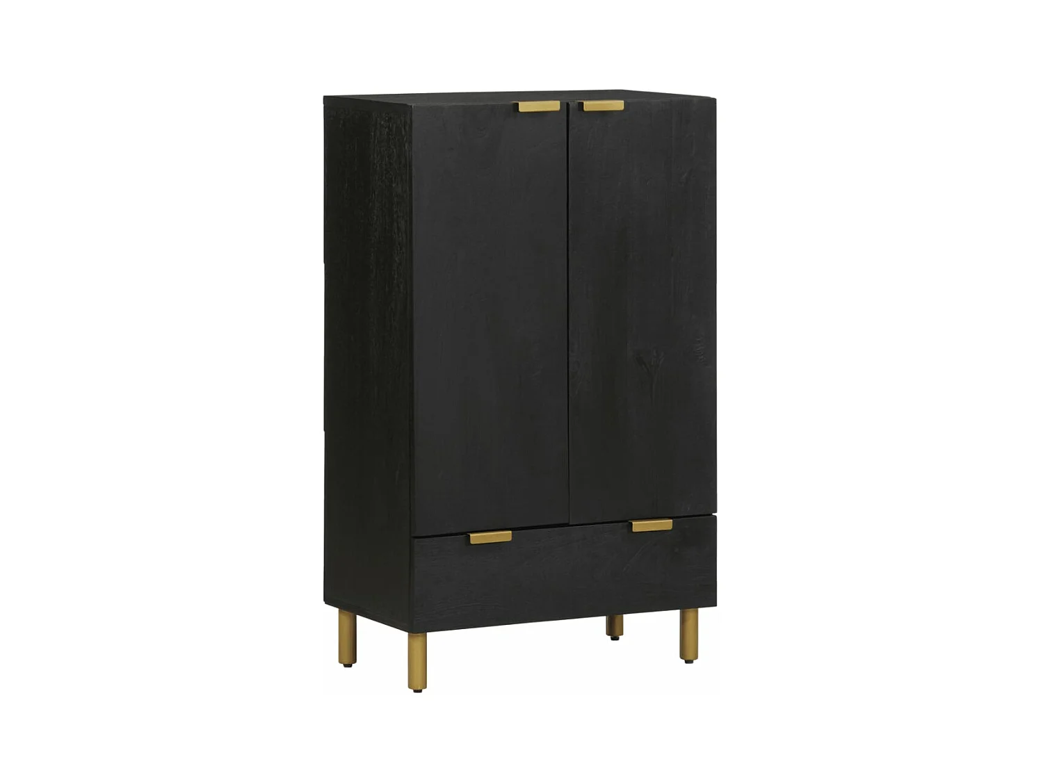 Credenza nera 60x33x100 cm in derivati del legno