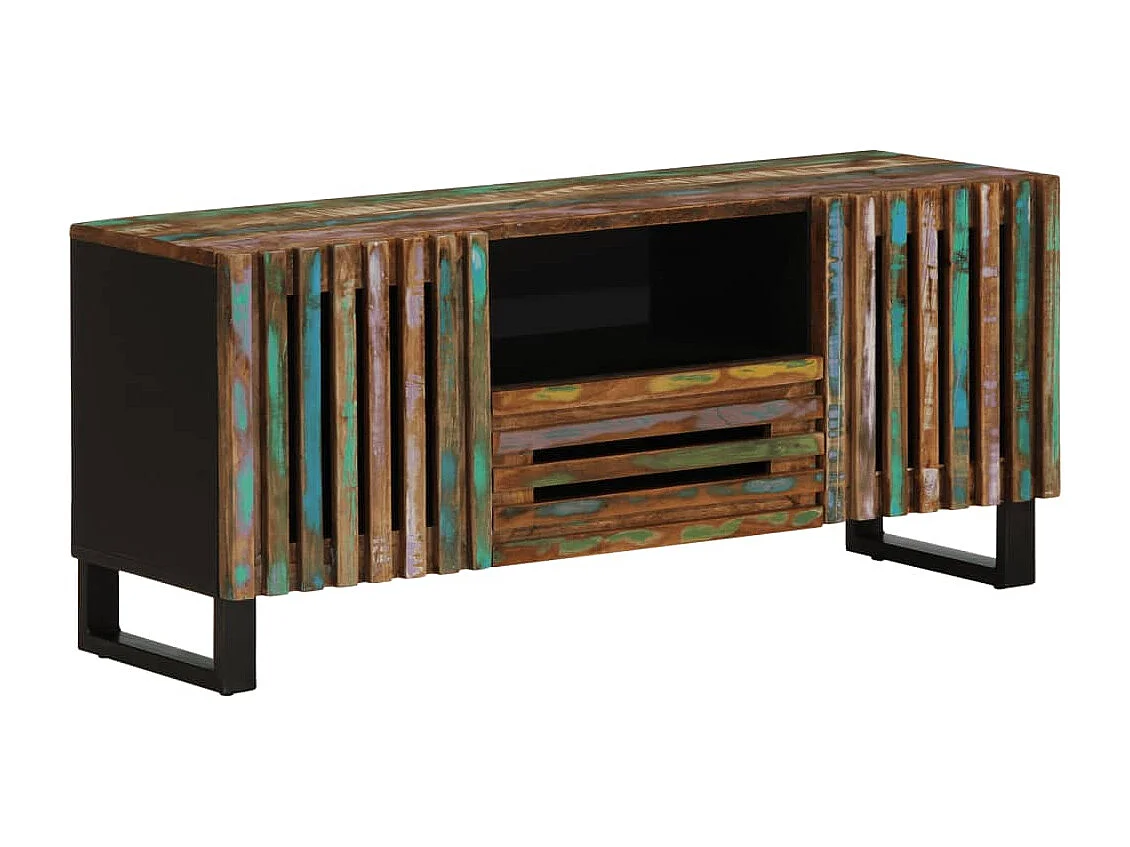 Meuble TV 100x34x46 cm bois d'acacia massif