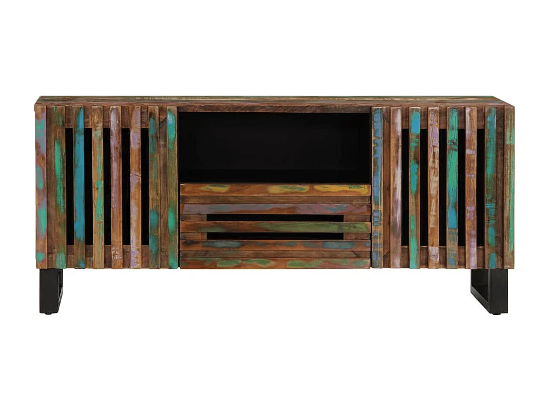 Meuble TV 100x34x46 cm bois d'acacia massif