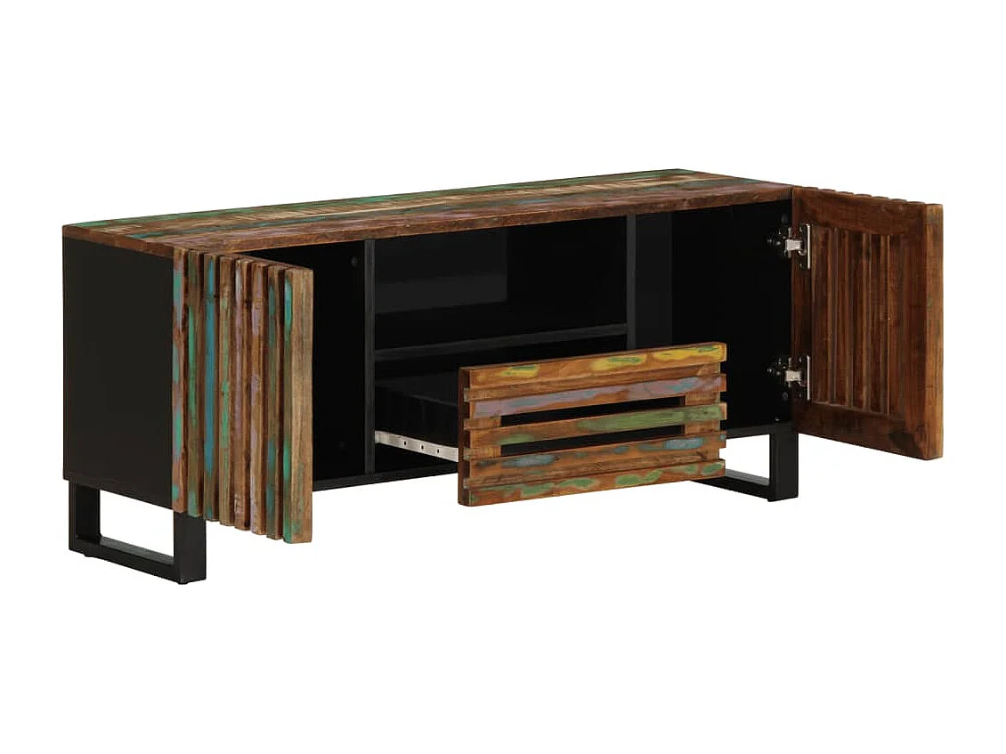Meuble TV 100x34x46 cm bois d'acacia massif