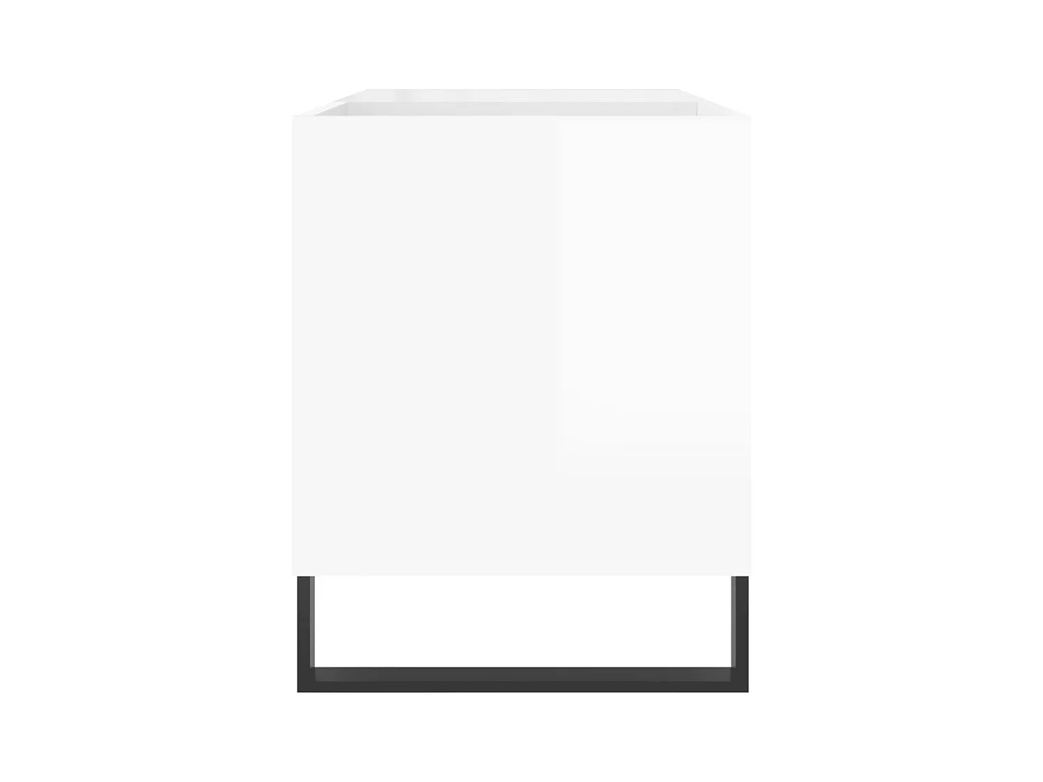 Armoire à disques blanc brillant 85x38x48 cm bois d'ingénierie