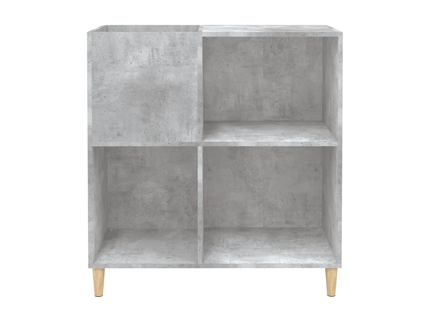 Armoire à disques gris béton 84,5x38x89 cm bois d'ingénierie