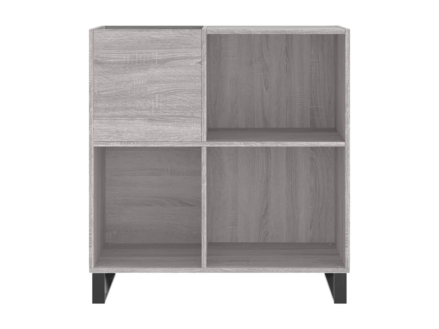 Armário de discos Sonoma cinza 84,5x38x89 cm madeira projetada