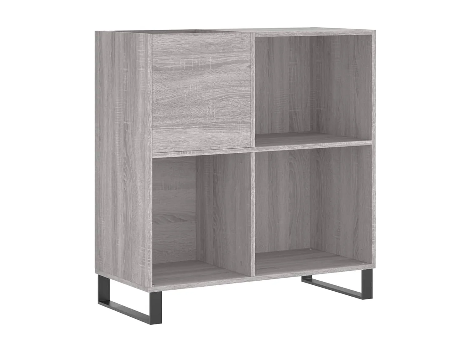Armoire à disques sonoma gris 84,5x38x89 cm bois d'ingénierie