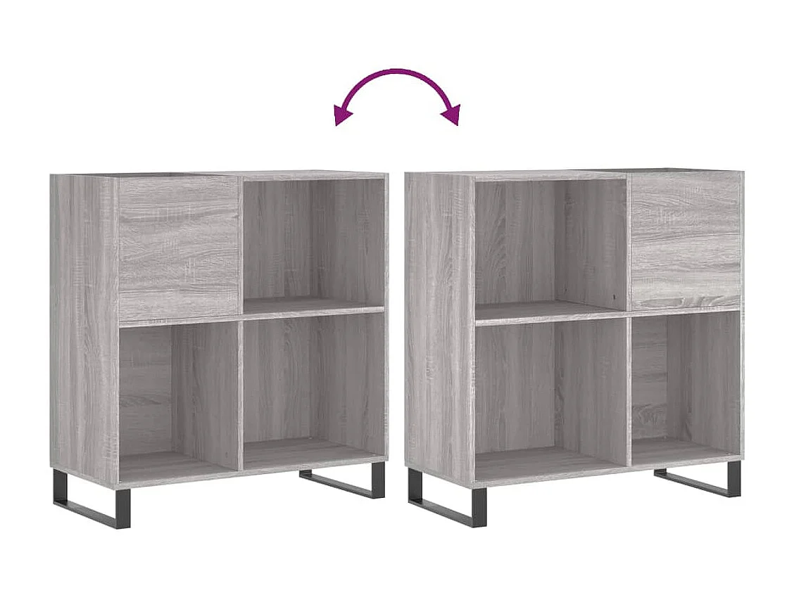 Armoire à disques sonoma gris 84,5x38x89 cm bois d'ingénierie