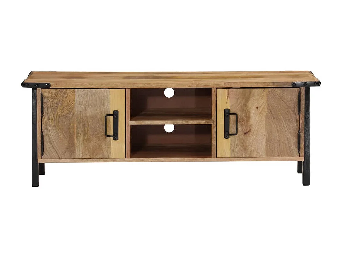 Mueble TV 110x35x40 cm madera maciza de mango