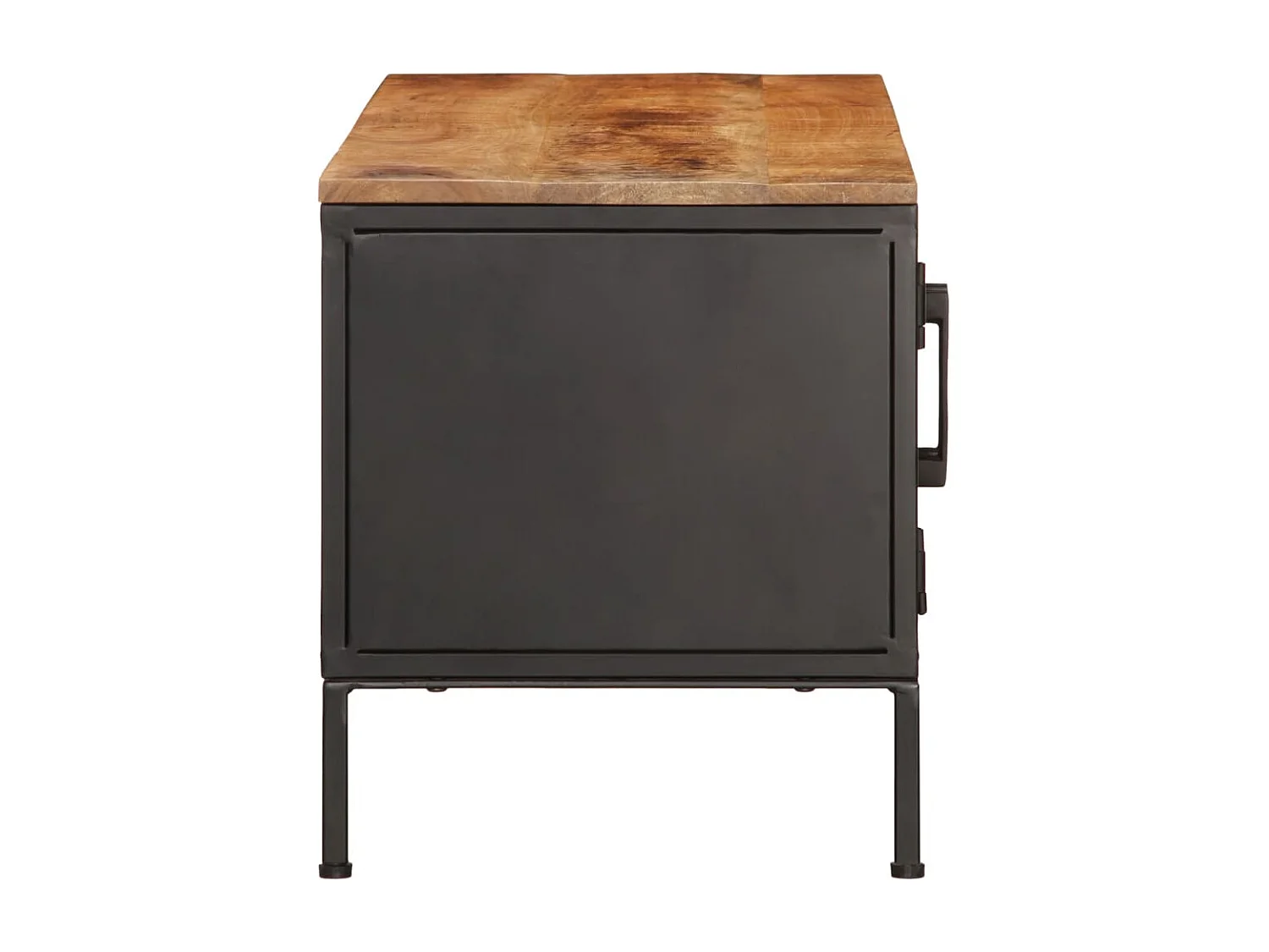 Meuble TV 110x35x40 cm bois massif de manguier brut