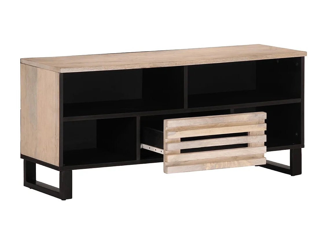 Mobile TV 100x34x46 cm in legno massello di mango