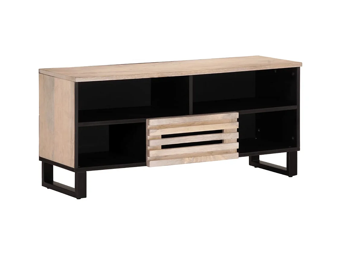 Mobile TV 100x34x46 cm in legno massello di mango