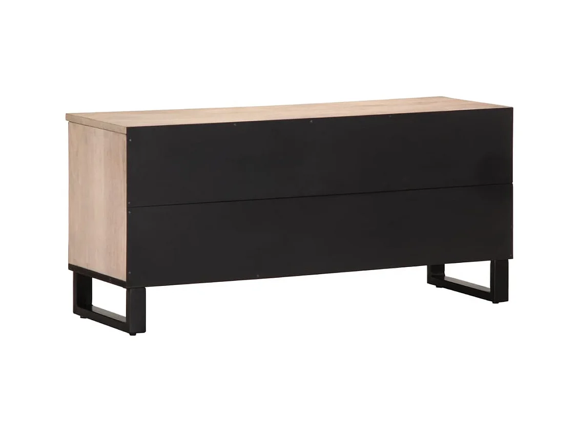 Meuble TV 100x34x46 cm bois massif de manguier