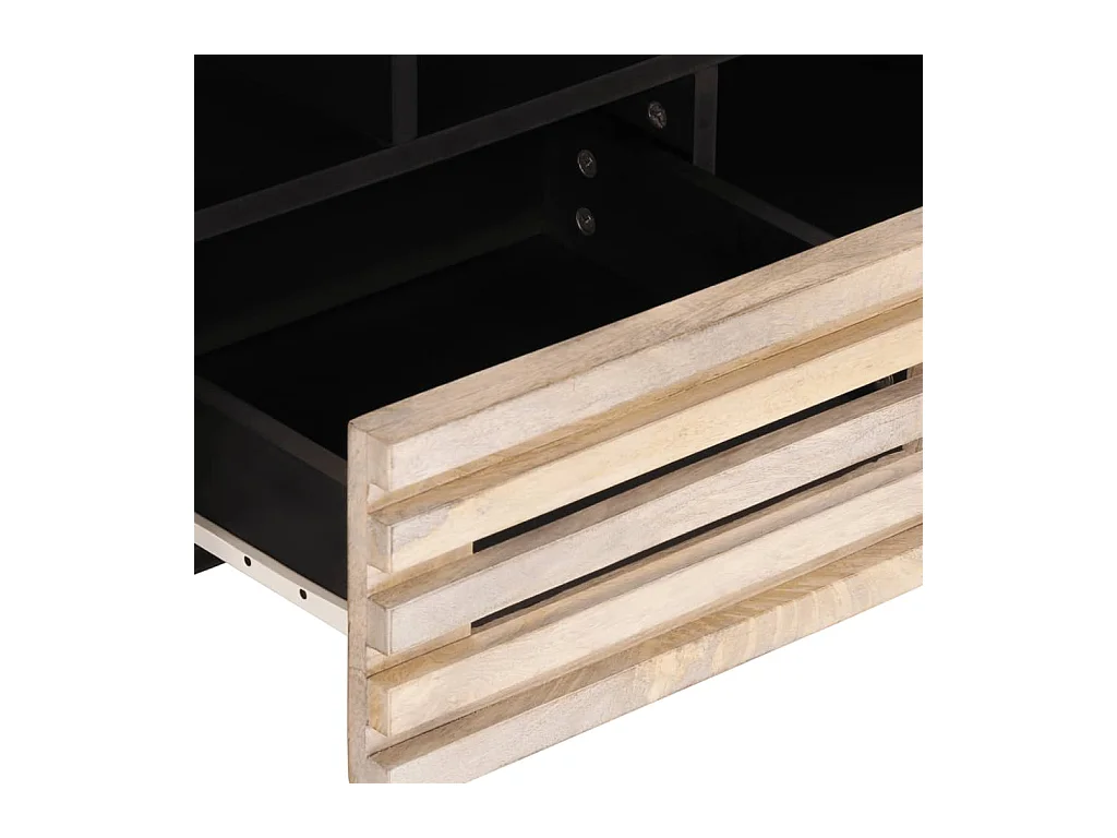 Meuble TV 100x34x46 cm bois massif de manguier