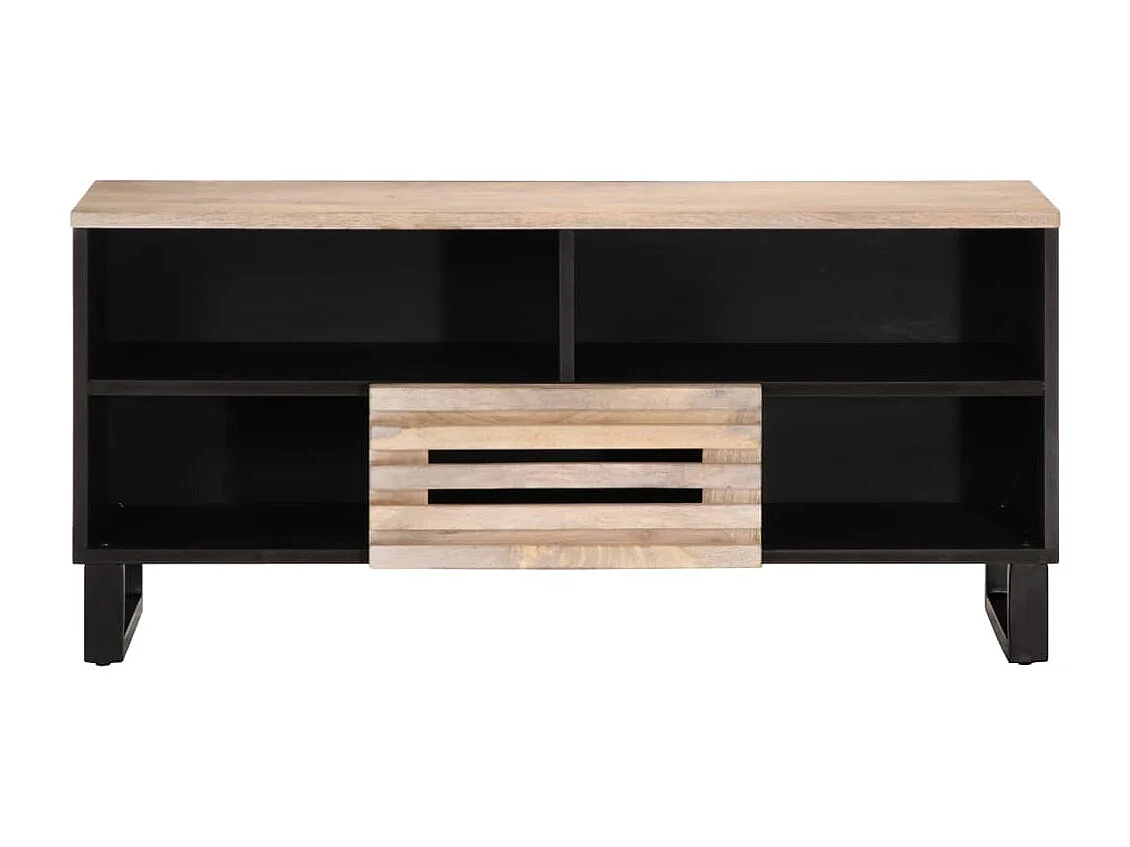 Meuble TV 100x34x46 cm bois massif de manguier